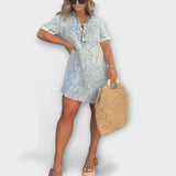 Vera - Robe chemise en denim décontractée