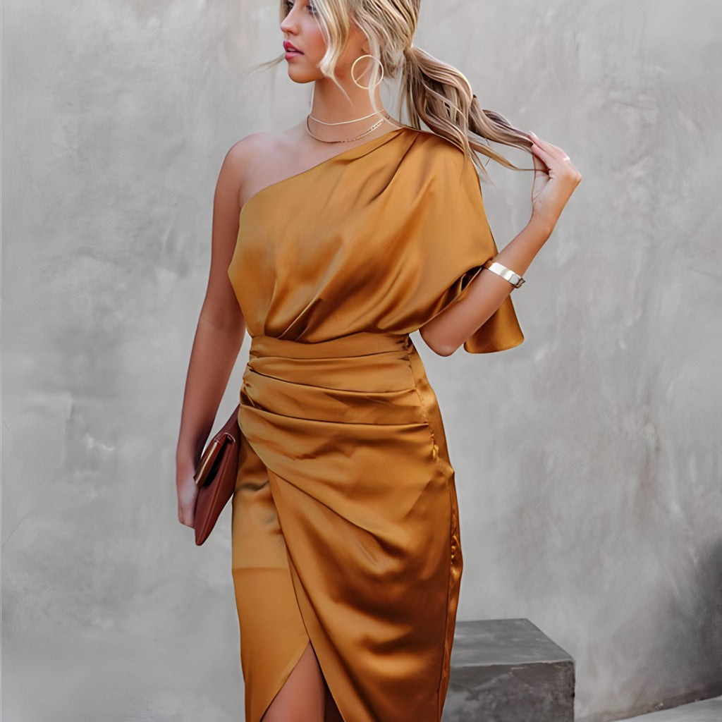 Leysin – Robe Midi à Silhouette Délicate