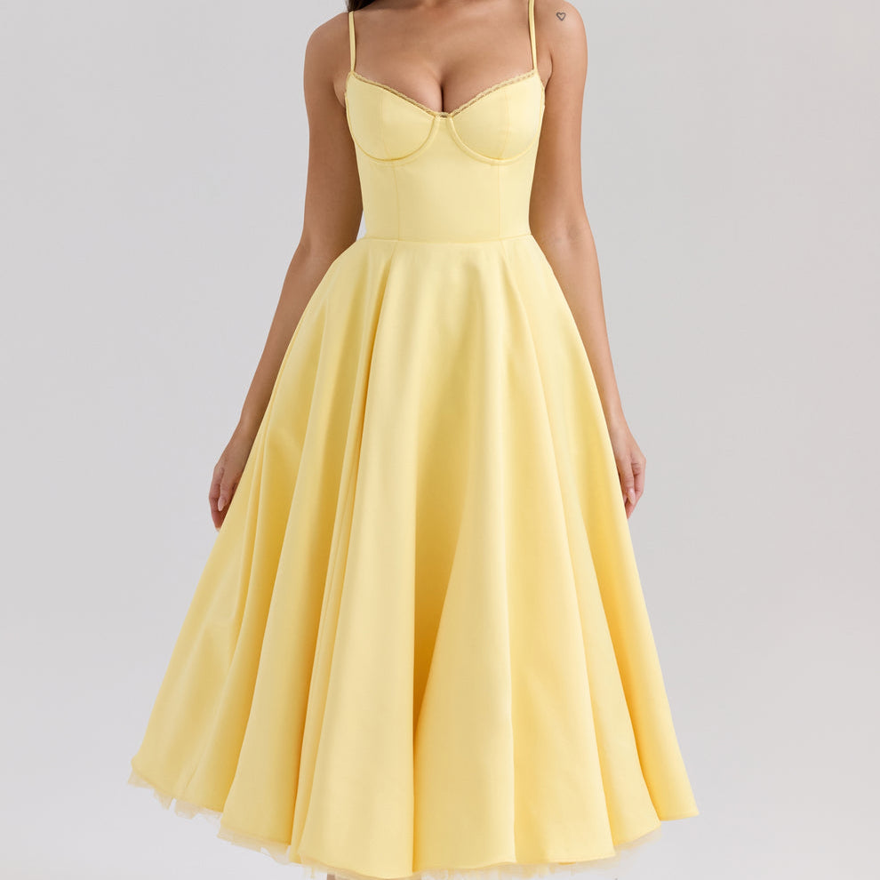 Lutry – Robe Midi en Tulle avec Jupe Ample
