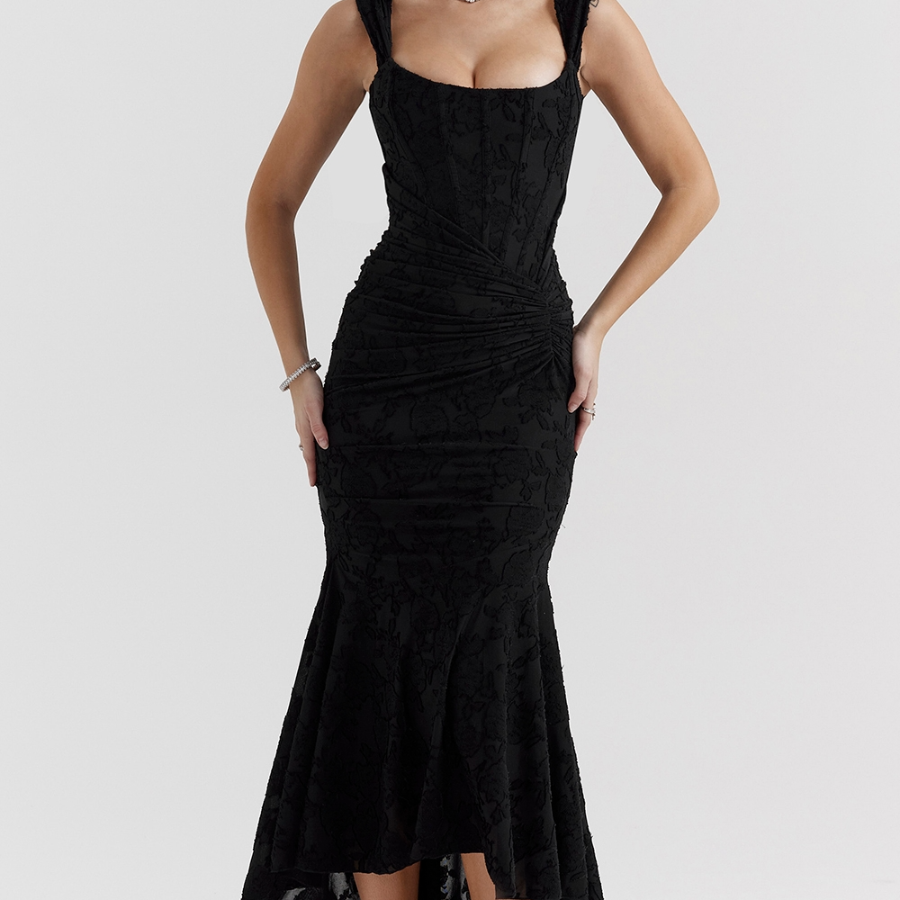 Riaz – Robe Maxi avec Dentelle Appliquée avec Finesse