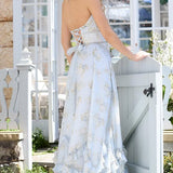 Rivaz – Robe Maxi avec Top Halter et Jupe Superposée