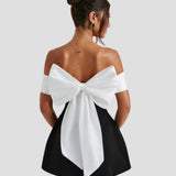 Couvet – Robe Mini avec Nœud Délicat au Dos