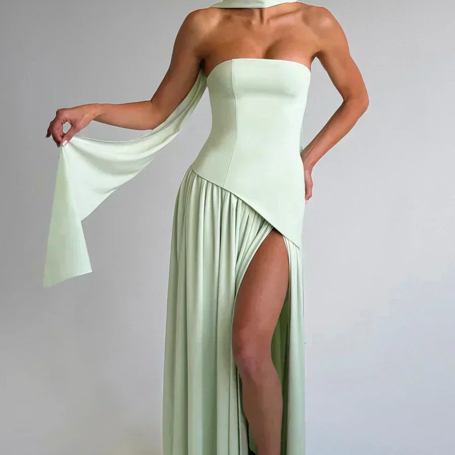 Palézieux – Robe Longue Élégante avec Ligne Classique